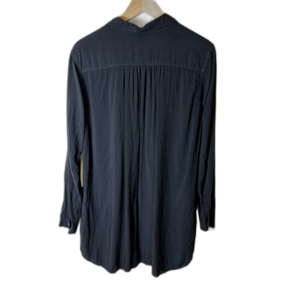 CP Shades Teton Black Collared V-Neck Long Sleeve Tunic Top with Pockets Size S - Picture 7 of 10